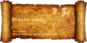 Mikula Zsolt névjegykártya